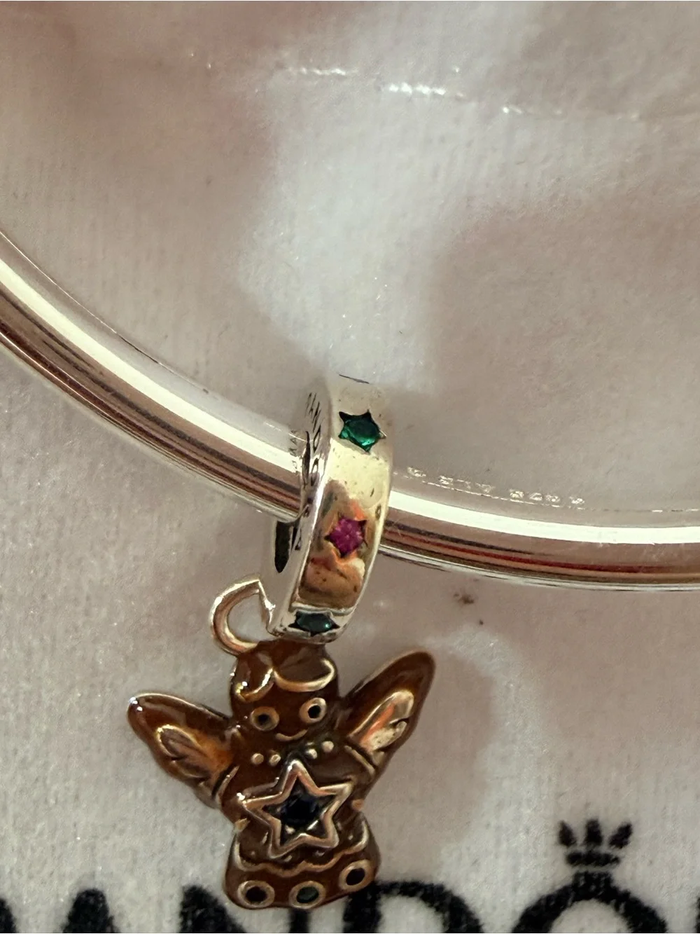 Pandora Gingerbread Angel Dangle Charm